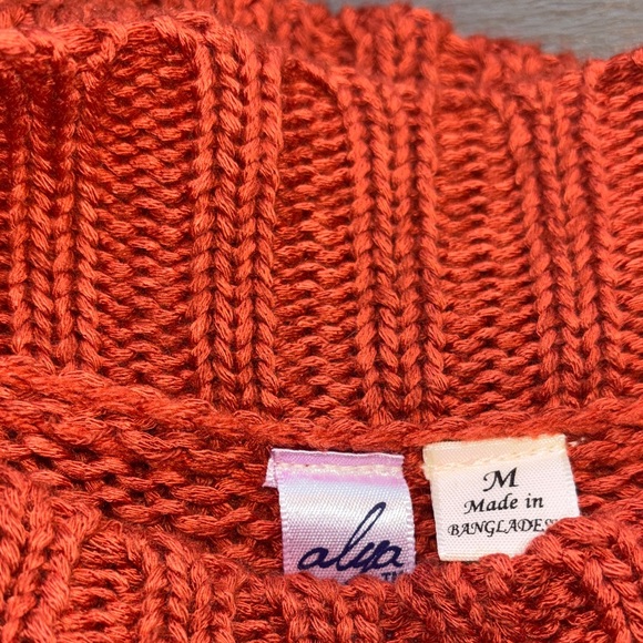 Alya Rust Button-Detail Sweater - Picture 2 of 3